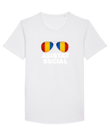 Tricou de Asistat Social- Barbat White