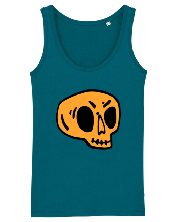 Halloween Orange Funny Skull Ocean Depth