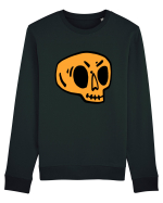 Halloween Orange Funny Skull Bluză mânecă lungă Unisex Rise