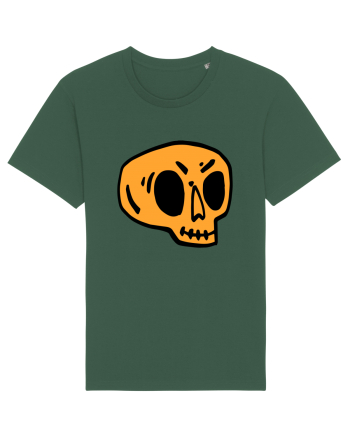 Halloween Orange Funny Skull Bottle Green