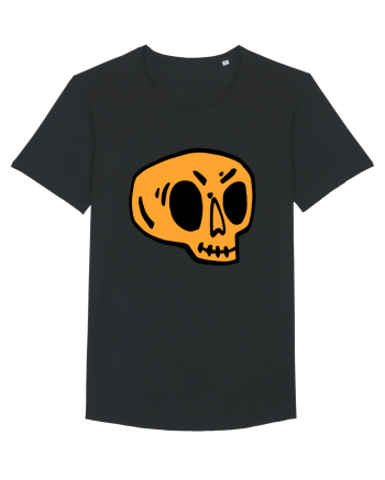 Halloween Orange Funny Skull Black