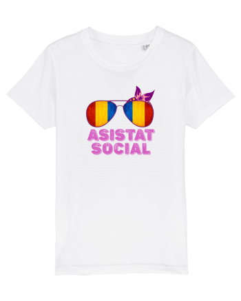 Tricou de Asistat Social- Femeie White