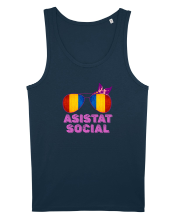 Tricou de Asistat Social- Femeie Navy