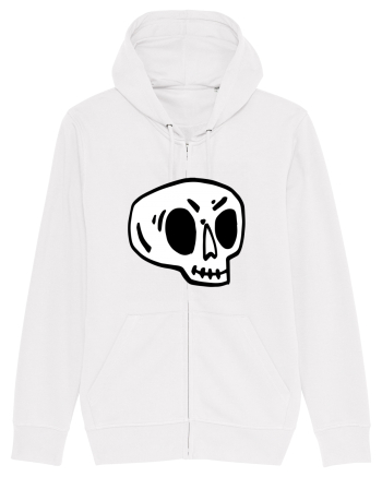 Halloween Orange Funny Skull White