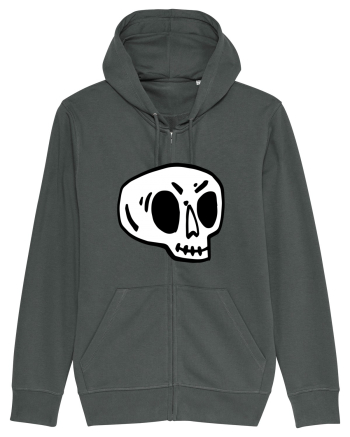 Halloween Orange Funny Skull Anthracite