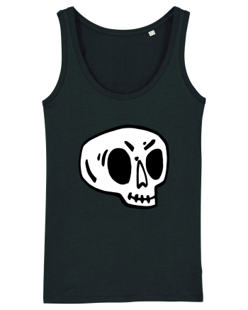 Halloween Orange Funny Skull Black