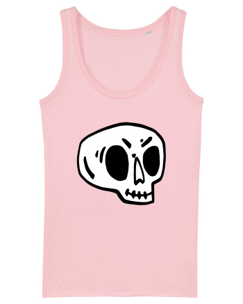 Halloween Orange Funny Skull Cotton Pink