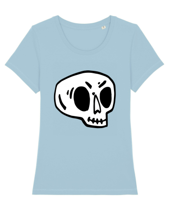 Halloween Orange Funny Skull Sky Blue