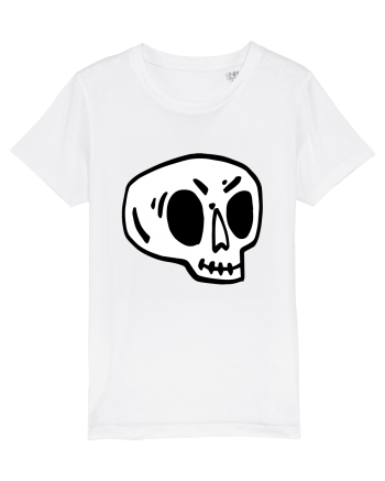 Halloween Orange Funny Skull White