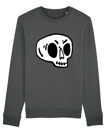 Halloween Orange Funny Skull Anthracite