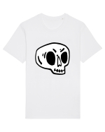 Halloween Orange Funny Skull Tricou mânecă scurtă Unisex Rocker