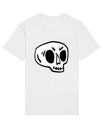 Halloween Orange Funny Skull White