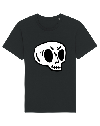 Halloween Orange Funny Skull Black