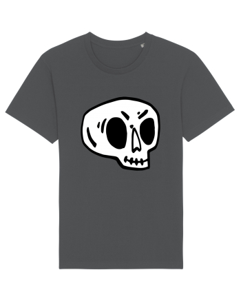 Halloween Orange Funny Skull Anthracite
