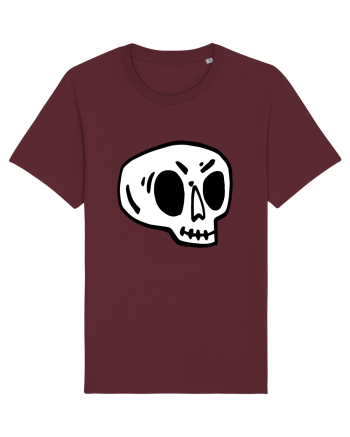 Halloween Orange Funny Skull Burgundy