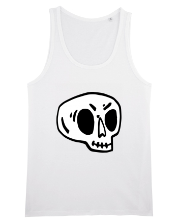 Halloween Orange Funny Skull White