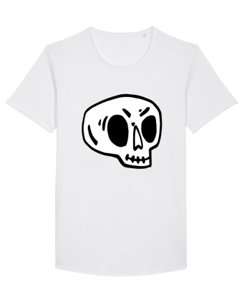 Halloween Orange Funny Skull White