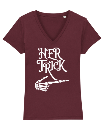 Her Trick Halloween Burgundy