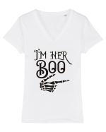 I'm Her Boo Tricou mânecă scurtă guler V Damă Evoker
