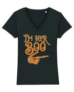 I'm Her Boo Tricou mânecă scurtă guler V Damă Evoker