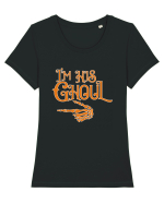 I'm His Ghoul Tricou mânecă scurtă guler larg fitted Damă Expresser