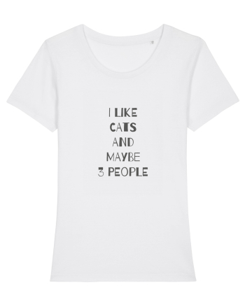 I Like Cats Design White