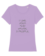 I Like Yoga Design Tricou mânecă scurtă guler larg fitted Damă Expresser