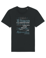 3D visualiser Tricou mânecă scurtă Unisex Rocker