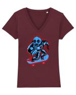 Robot Skater Tricou mânecă scurtă guler V Damă Evoker