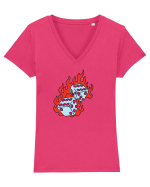 sase sase Tricou mânecă scurtă guler V Damă Evoker