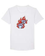 sase sase Tricou mânecă scurtă guler larg Bărbat Skater