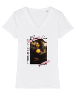 Mona Lisa (Gioconda) Tricou mânecă scurtă guler V Damă Evoker