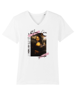 Mona Lisa (Gioconda) Tricou mânecă scurtă guler V Bărbat Presenter