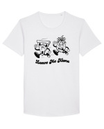 Pinapple Pizza Tricou mânecă scurtă guler larg Bărbat Skater