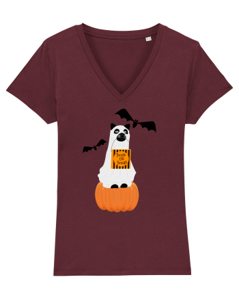 Halloween Carved Pumpkin Cat Burgundy