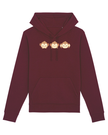 Monkey Emoji Burgundy