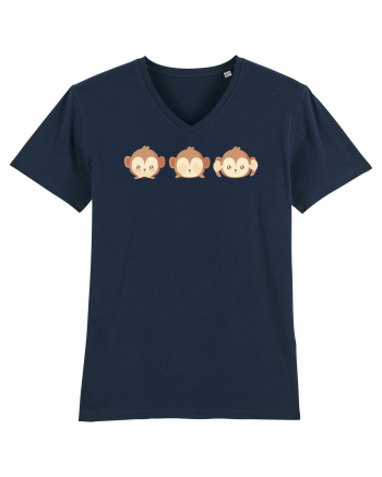 Monkey Emoji French Navy