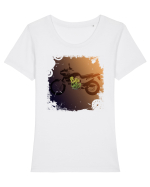 Iron Heart 4 Tricou mânecă scurtă guler larg fitted Damă Expresser