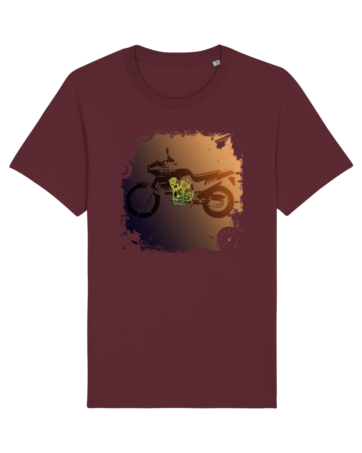 Tricou mânecă scurtă Unisex Rocker Burgundy