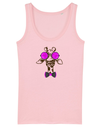 hipster giraffe Cotton Pink