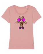 hipster giraffe Tricou mânecă scurtă guler larg fitted Damă Expresser