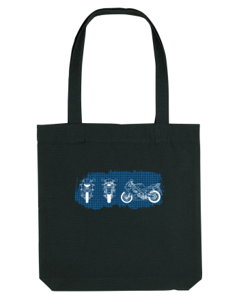 Motorcycle Blueprint Black