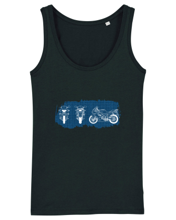 Motorcycle Blueprint Black