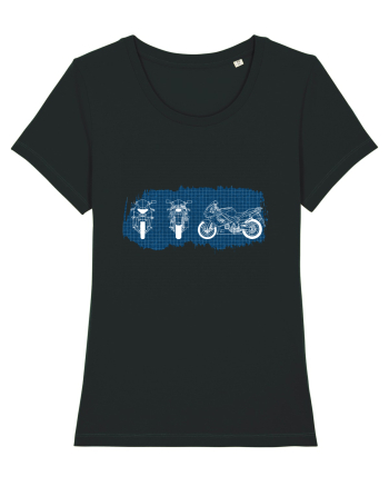 Motorcycle Blueprint Black