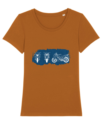Motorcycle Blueprint Roasted Orange