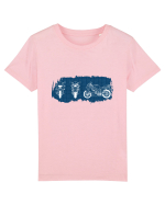 Motorcycle Blueprint Tricou mânecă scurtă  Copii Mini Creator