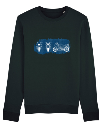 Motorcycle Blueprint Black