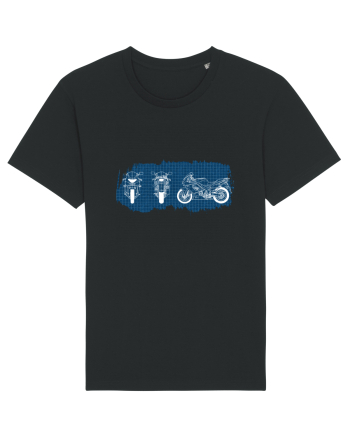 Motorcycle Blueprint Black