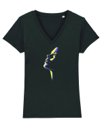 silhouette Tricou mânecă scurtă guler V Damă Evoker