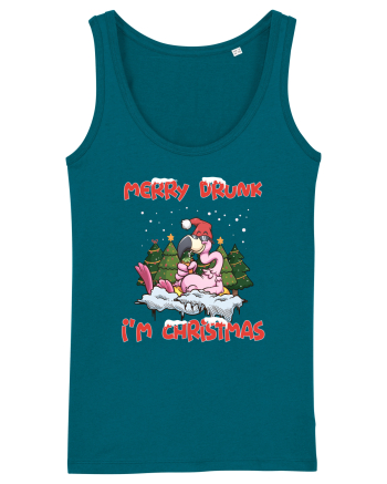 Merry Drunk I'm Christmas Pink Flamingo Ocean Depth